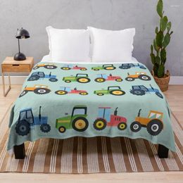 Blankets Tractor Fleet Throw Blanket Dorm Room Essentials Vintage Sofa