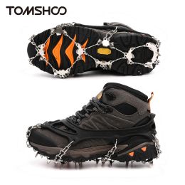 Accessories Tomshoo Hiking Crampons Anti Slip Climbing Snow 26Teeth Steel Ice Gripper Spike Cleats Ice Spikes for Shoes Boots Ice Grippers