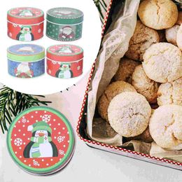 Storage Bottles Cookie Container For Gift Giving Small Tins Christmas Candy Tin Box Wrapping