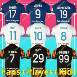 FANS player 2023 2024 Soccer jerseys VITINHA maillot de foot 23 24 AUBAMEYANG man KIDS football shirt hommes enfants NDIAYE MarseilleS KONDOGBIA RENAN LODI SARR