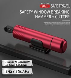 Safety Hammer Emergency Escape Tool Car Window Glass Breaker and Seatbelt Cutter 2in1 Minifor Underwater Working RescueBroke7640365