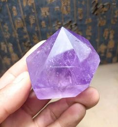 Decorative Figurines Natural Energy Amethyst Stick Quartz Crystal Repair Obelisk Reiki Home Decor Chakra Gift Healing