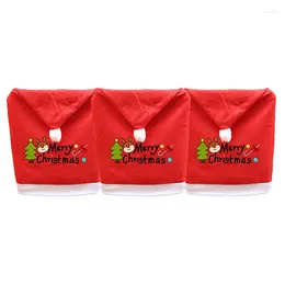 Chair Covers 1 Pc Red Christmas Claus Hat Dining Cover For Year Party Home Kitchen Table Decor