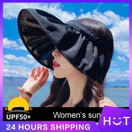 Wide Brim Hats Fisherman Hat Empty Top Hair Accessories Dual-use Headband Sunscreen Sun Visors Foldable Fashion Beach Soft