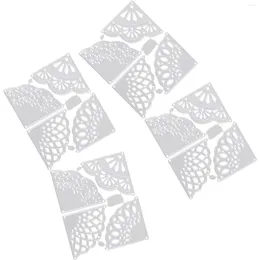 Storage Bottles 4 Pcs Stencils For Card Making Lace Pattern DIY Cutting Die Tools Manual Scrapbooking Dies Carbon Steel Craft Decorating