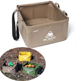 Tools 13L 15L Portable Folding Bucket Outdoor Fishing Water Storage Bag Large Capacity Square Travel Camping Picnic Water Container