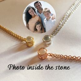 Necklaces Custom Projection Photo Necklace Custom Pet Photo Necklace Personalised Photo Necklace Family Memorial Projection Jewellery Gift
