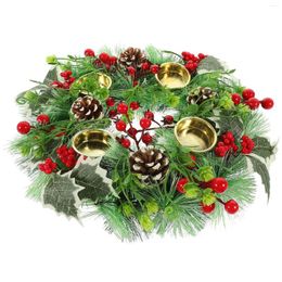 Decorative Flowers Door Decor Mini Christmas Wreath Candles Rings For Pillars Candlestick Party