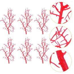 Decorative Flowers 6 Pcs Simulated Twigs Branches For Decoration Vase Antlers Party Plastic Simulation Boho