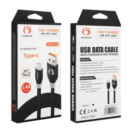 Olesit cables 1.5m 5ft 3M 10FT OD5.0 bold fast charger Micro USB Data type-c cable for samsung huawei with retail box LL