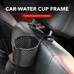 Car Cup Holder Seat Back Hook Organise Storage Basket Phone Holder Universal Car Accessories Interior PVC Organiser Box