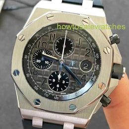 Modern AP Wristwatch Royal Oak Offshore Series Swiss Mens Automatic Mechanical Watch 42mm Precision Steel Date Display Timing Function Waterproof Night Light