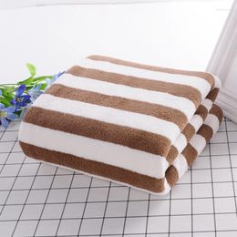 Towel El Beauty Salon Quick-drying Beach Home Soft Absorbent Face Striped Coral Fleece Bath