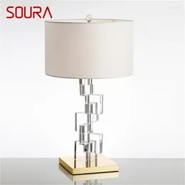 Table Lamps SOURA Nordic Creative Lamp Contemporary Crystal LED Decorative Desk Light For Home Bedside Bedroom