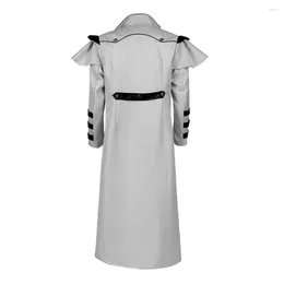 Men's Trench Coats Medieval Performance Costume Royal Gothic Steampunk Cosplay Coat For Halloween Stage Show Retro Color