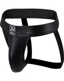 jockstrap U Convex gay Underwear PU leather Sexy Men Underwear penis pouch mens thongs and g strings tanga hombre2499374