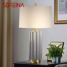 Table Lamps SOFEINA Modern Ceramic Lamp LED Creative Simple Bedside Desk Lights For Home Living Room Bedroom Decor