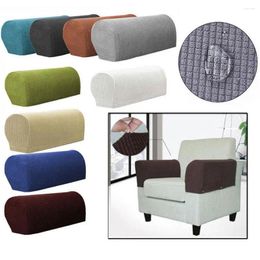 Chair Covers 2PCS/SET Solid Fit Stretchy Sofa Armrest Couch Arm Protector Fleece