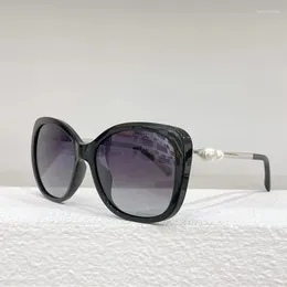 Sunglasses 2024 Cat Eye For Women Vintage Fashion Classic Pearl Driving Driver Retro Quality Girl Acetate CH5339