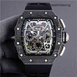 Men's Swiss Luxury Watches Richadmills Automatic Movement Watches Wine Barrel Transparent Net Same Mechanical 056 Epb8