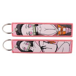 Keychains & Lanyards Various Types Of Cartoon Cool Key Tag Embroidery Fobs For Motorcycles Cars Bag Backpack Keychain Fashion Ring Gi Ot3Yi
