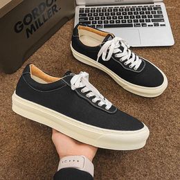 Casual Shoes Summer Canvas For Mens Vintage Classic Men's Fashion Breathable Low Top Lace Up Board Male