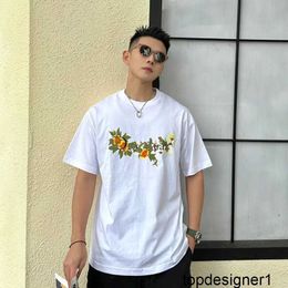 Designer Summer 23 year Dijia embroidered men's short sleeved T-shirt with floral half sleeved men's clothing 56B0