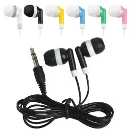 Earphones Universal Cheapest Disposable Colourful InEar Earbuds Earphone For IPhone Headset MP3 MP4 3.5mm Audio 1000 pcs/lot