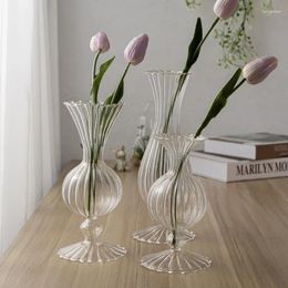 Vases Ins Transparent Glass For Flowers Plant Bottle Nordic Vase Table Pot Hydroponic Terrarium Container Flower