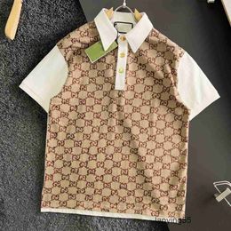 Polo gömlek erkek t tasarımcı lüks gcci gömlekleri moda 100% saf pamuklu mektup baskı tasarımı kısa kollu toptan fiyat
