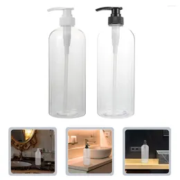 Liquid Soap Dispenser 2 Pcs Shampoo Bottle Pump Press Conditioner Foaming Hand Clear Plastic