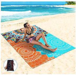 Mat Waterproof And Sandproof Beach Mat Superfine Polyester Camping Picnic Blanket Portable Folding Outdoor Mini Picnic Carpet Pad