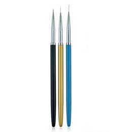 Nail Pen Three Sets of Metal Rod Pull Pen Paint Pen Nail Tools Colour Pen 3 Sets of Pull Pen