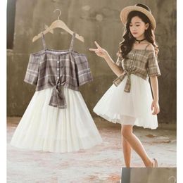 Girls Dresses Summer Dress 2021 Teenager Girl Party Tle Princess For Clothes 4 5 6 7 8 9 10 11 12 Years Girl039S7687901 Drop Delivery Dhc8X