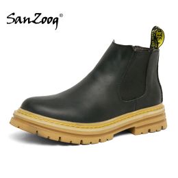 Boots Sanzoog Brand High Quality Winter Ankle Chelsea Boots Men British Style Botines Hombre Bottines Homme