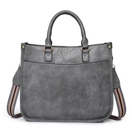 classic pu leather totes designer bag Women Large Capacity Crossbody Shoulder Bag Trendy Faux Leather Tote Fashion Shoulder Hobo shopping Bag wide strap