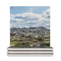 Table Mats Simonside Cairn Ceramic Coasters (Square) Set Cute Christmas Kitchen Tea Cup Holders