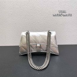 Hourglass Bag Designer Saddle Bag Messenger Bags Women Sliver Purse Vintage Cross Body Leather B Family 8-line Chain Luxury Shoulder Bag Clu