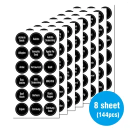 Window Stickers 144pcs Printed Spice Jar Labels And Food Pantry DIY Manual Label Home Kitchen Management Tools