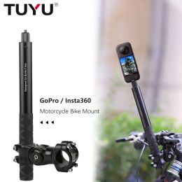 Motorcycle Bicycle Handlebar Mount Bracket Invisible Monopod for GoPro Max Hero 12 Insta360 X3 One X2 DJI Moto Camera Accessory
