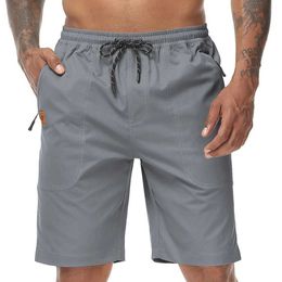 Men's Shorts Mens Shorts Summer mens solid shorts casual Drstring shorts jogging and sports pants lightweight and high-quality elastic waist cargo shortsC240402