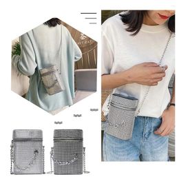 Shoulder Bags Women Bucket Bag Crystal Evening Clutch Rhinestones Chain Diamond Crossbody Purse Daily Dating