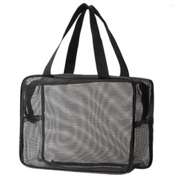 Storage Bags Portable Shower Bag Toiletry Organizer Large Capacity Mesh For Quick-dry Gym Camping Cosmetic