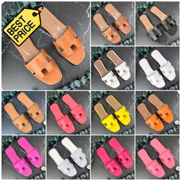 Best Quality Designer Slippers Leather sandal Same Style for Womens slides Summer Outwear Leisure Vacation slides Beach Slippers Spring Flat Shoes