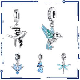 925 Silver Pendant Butterfly Swallow Hummingbird Pendant Accessories DIY Jewellery Bracelet Necklace Cross Border Wholesale Free Shipping