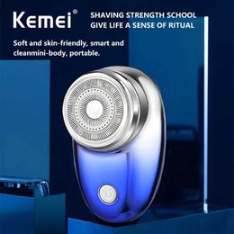 Electric Shavers Hot Sale Mini Portable Shaving Machine Km-c52 Waterproof Wet And Dry Razor For Men electric shaver 2442