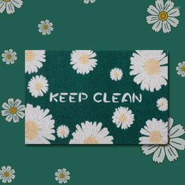 Carpets PVC Daisy Welcome Mat Nordic Cuttable Floral Pattern Carpet Area Floor Door Anti Dust Pad Household Supplies Home Decor