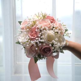 Decorative Flowers Romantic Bouquet Bride Bridal Bouquets Bridesmaid Artificial Outdoor Weddings Ndoor Po Shoots