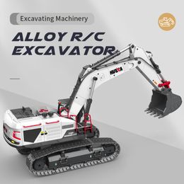 Huiner No-1594 1/14 Rc Tracked Excavator Alloy 2.4ghz Radio Controlled Car 22 Channel Engineering Vehicle Boy Toy Birthday Gift