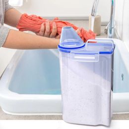 Liquid Soap Dispenser Laundry Powder Box 4L Organisation With Measuring Cup Lightweight Modern Organiser Storage Jar Bin For Dorm Bathroom